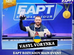 Українець Василь Воринка преміг у EAPT Main Event (+52 350€)