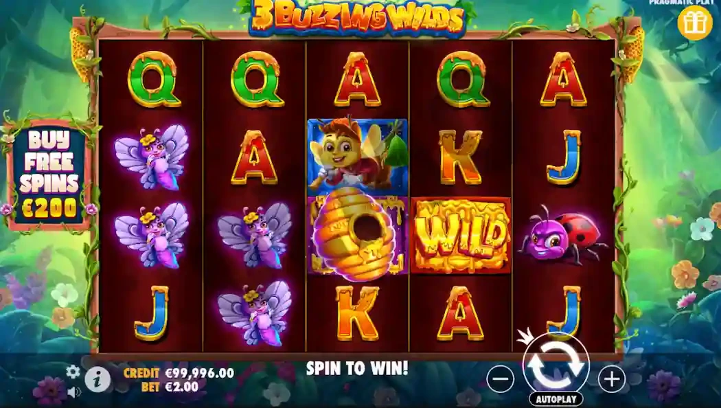 3 Buzzing Wilds jogo online 3 Buzzing Wilds slot