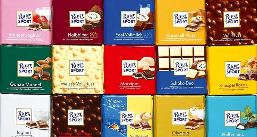 Ritter sport96. Сорта Риттер спорт. Риттер спорт коллекция вкусов. Риттер спорт в разрезе. Риттер спорт шоколад виды.