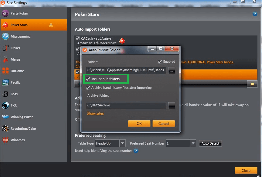 how to add new marked hands in holdem manager 2