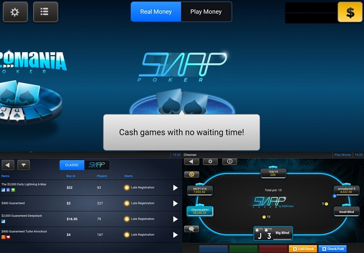 Лобби SNAP в мобильном приложении SNAP в мобильном приложении