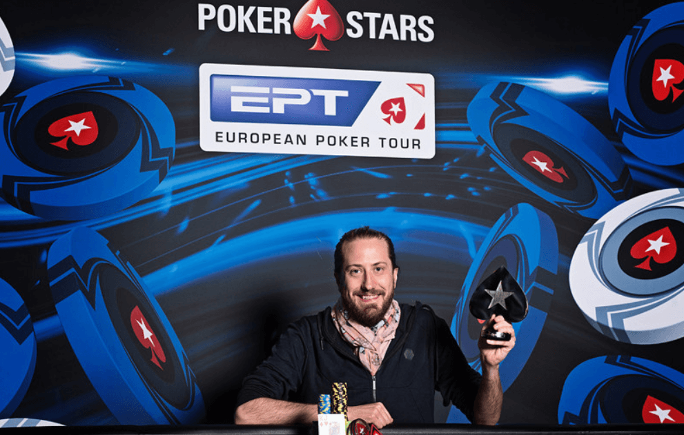 Стив О'Двайер празднует победу в турнире хайроллеров на EPT Монте-Карло