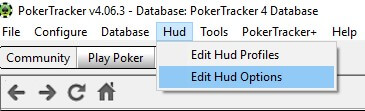 HUD settings for PokerTracker 4 HUD for PT4
