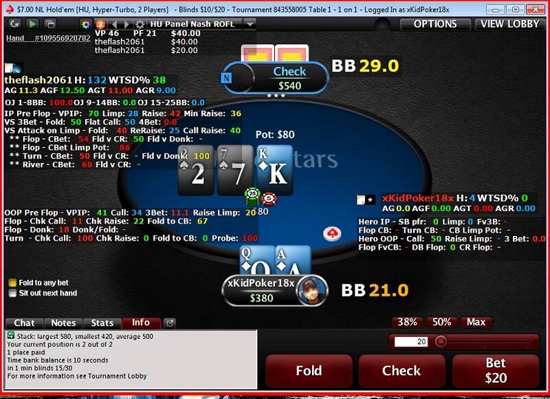 holdem manager 2 vs 1