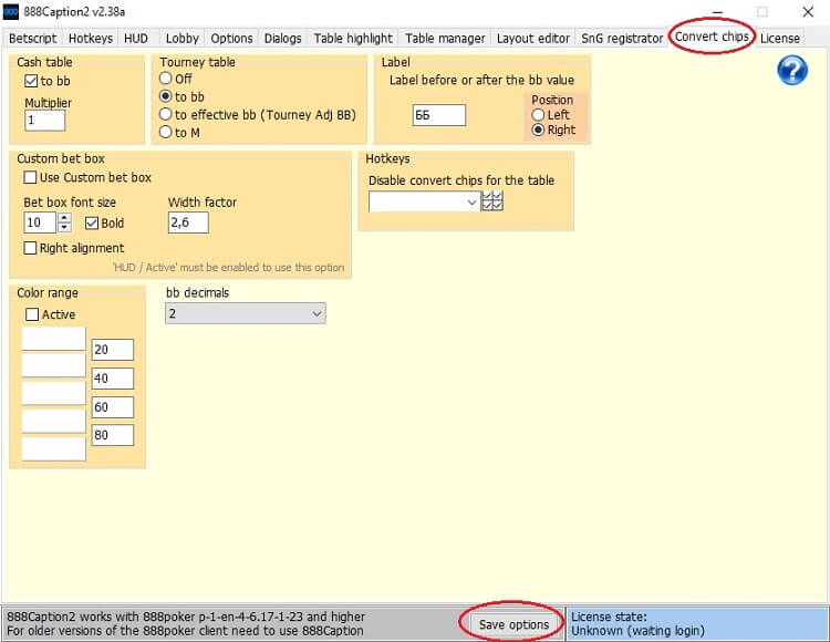 888caption конвертація фішок