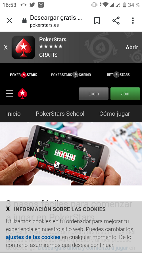 poker stars app for android