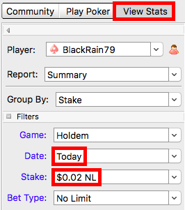 Ліки в покері View Stats