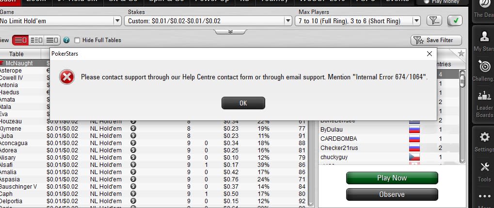 внутренняя ошибка 674 1064 pokerstars что делать. Смотреть фото внутренняя ошибка 674 1064 pokerstars что делать. Смотреть картинку внутренняя ошибка 674 1064 pokerstars что делать. Картинка про внутренняя ошибка 674 1064 pokerstars что делать. Фото внутренняя ошибка 674 1064 pokerstars что делать