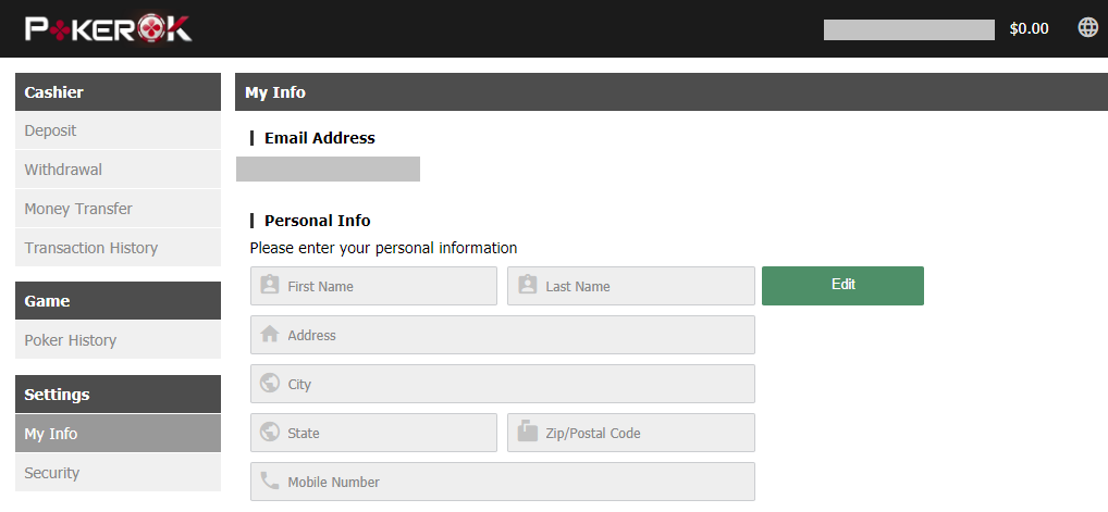 PokerOK verification 