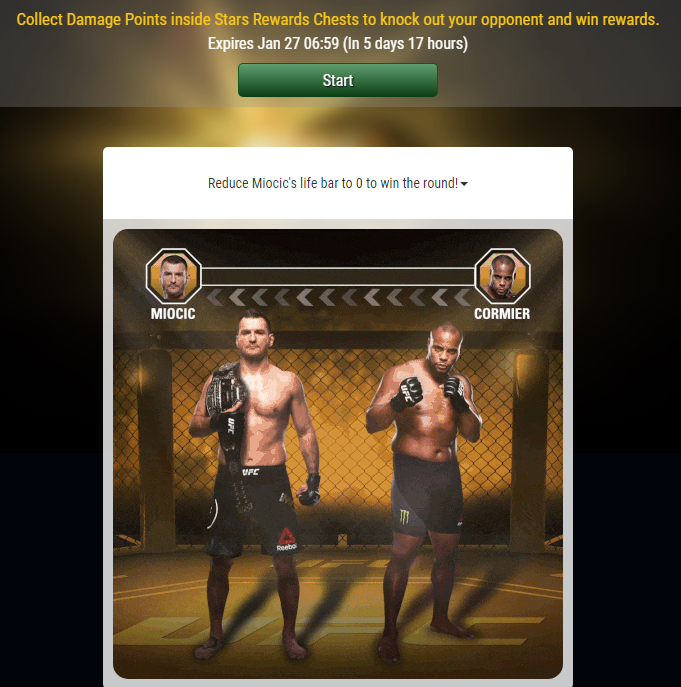 Шкала прогресу акції «Чемпіон UFC у важкій вазі» «Чемпіон UFC у важкій вазі»