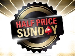 Half Price Sunday на PokerStars: скидки 50% на воскресные турниры