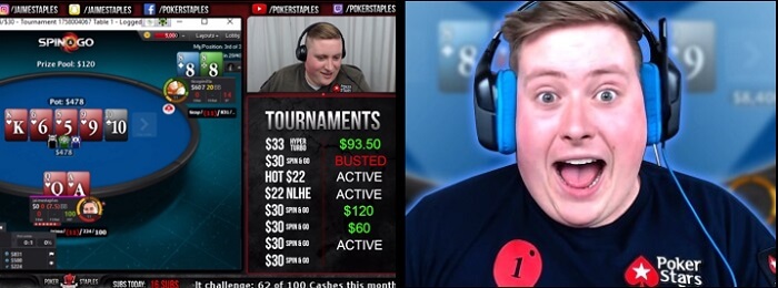 Покерные стримы Стэплса