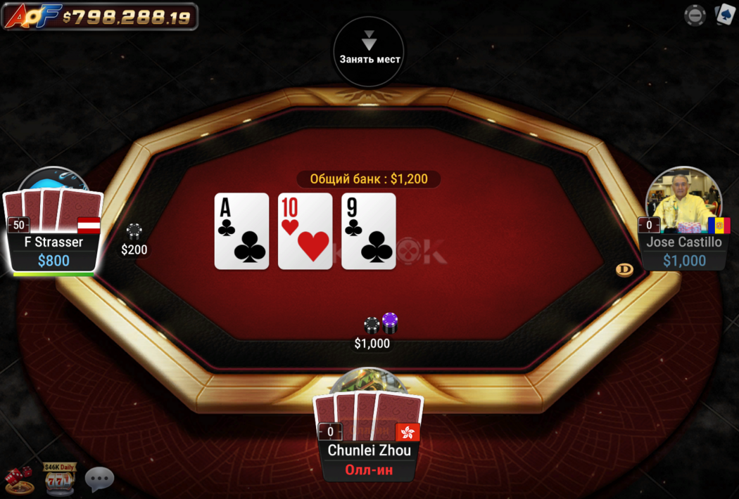 All-in or Fold стол на PokerOK PokerOK All-in or Fold