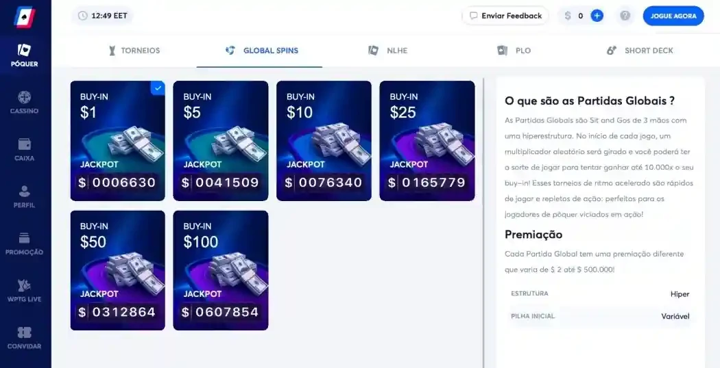 Sit&Go no WPT Global Brasil