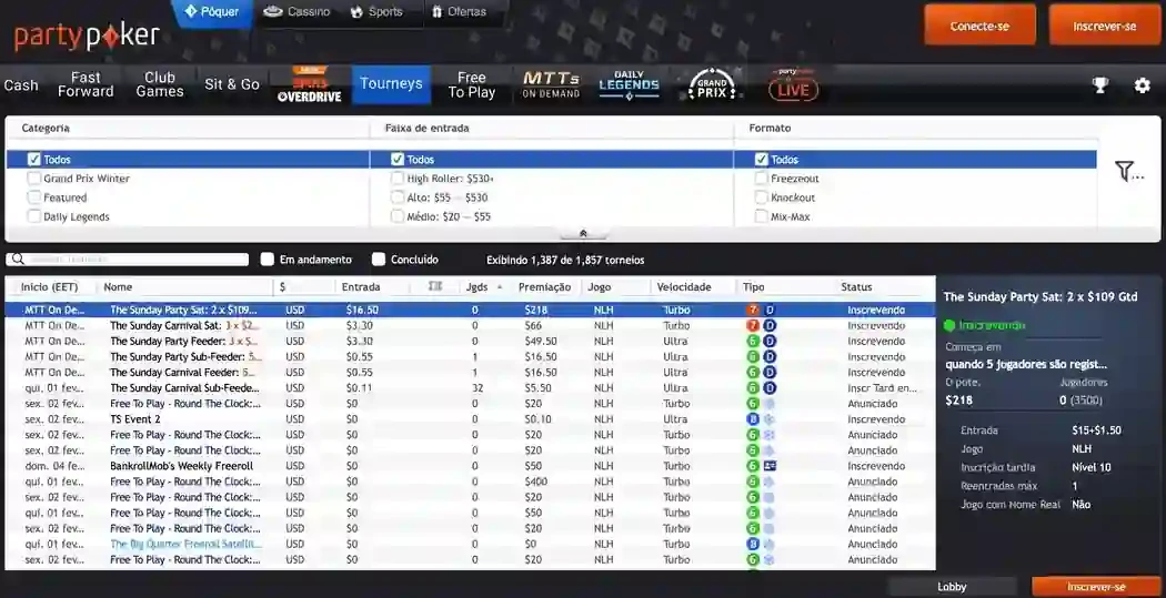 Partypoker cliente Partypoker software