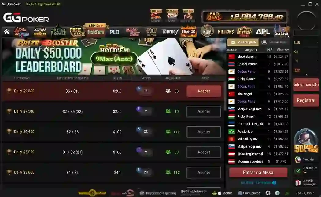 GGPoker cliente para desktop GGPoker cliente