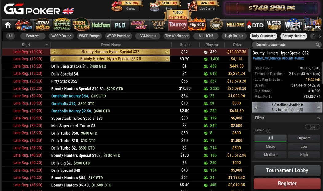 GG Poker Tournament Shedule GG Poker Tournaments