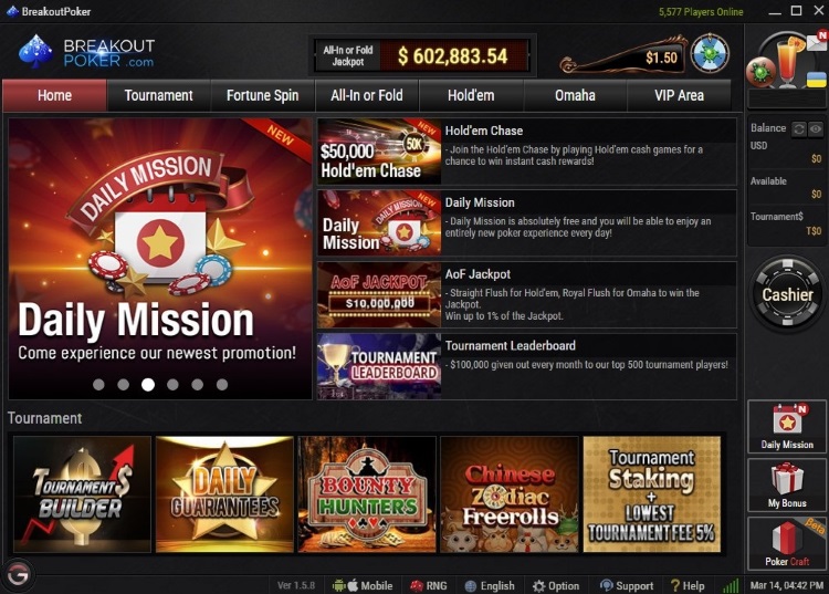 Лобби Брейкаут Покер