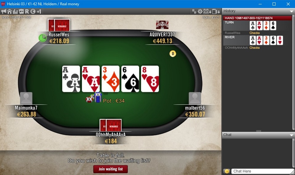 poker online minimal deposit 10000