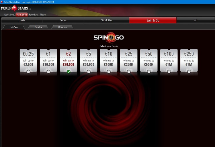 PokerStars.es Spin&Go