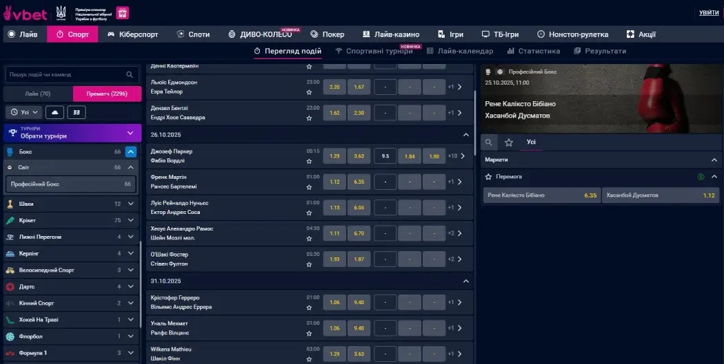 Ставки на бокс в Україні