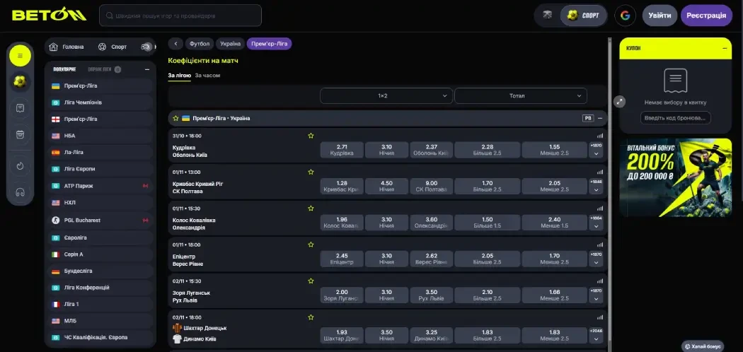Онлайн футбольні ставки