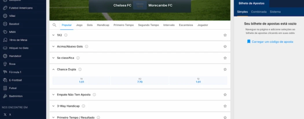 Mercado de chance dupla online Mercado de dupla chance