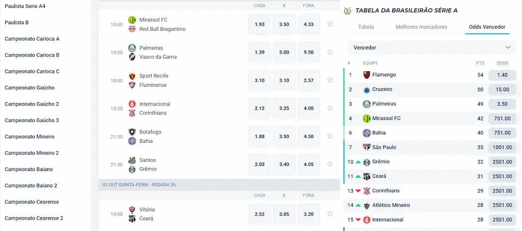 Exemplos de apostas a longo prazo