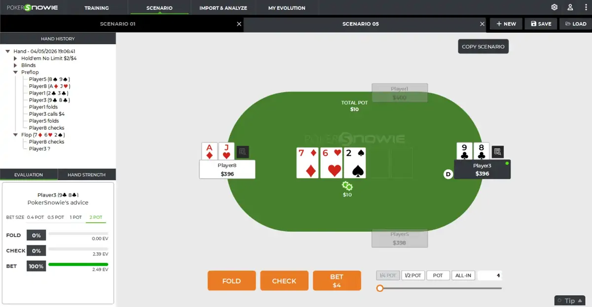 PokerSnowie Scenario