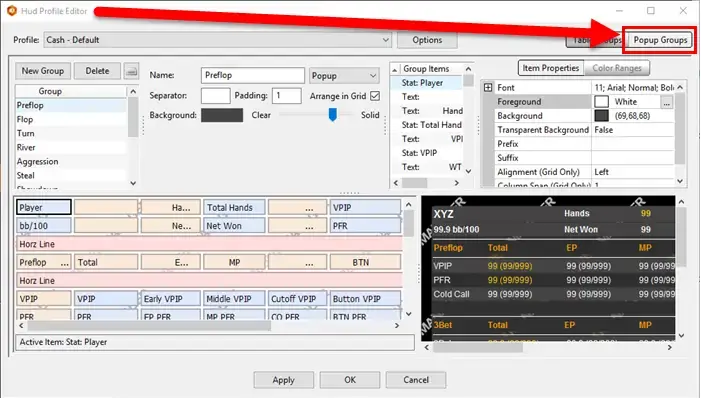 Popup Groups in HM3