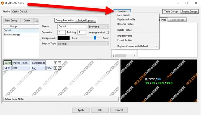 HUD Profile Editor in HM3