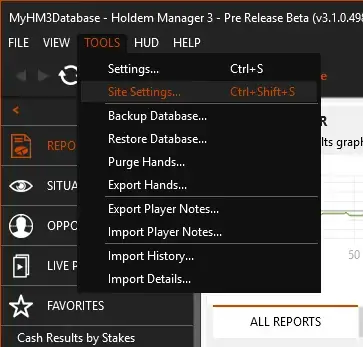 Holdem Manager 3 settings