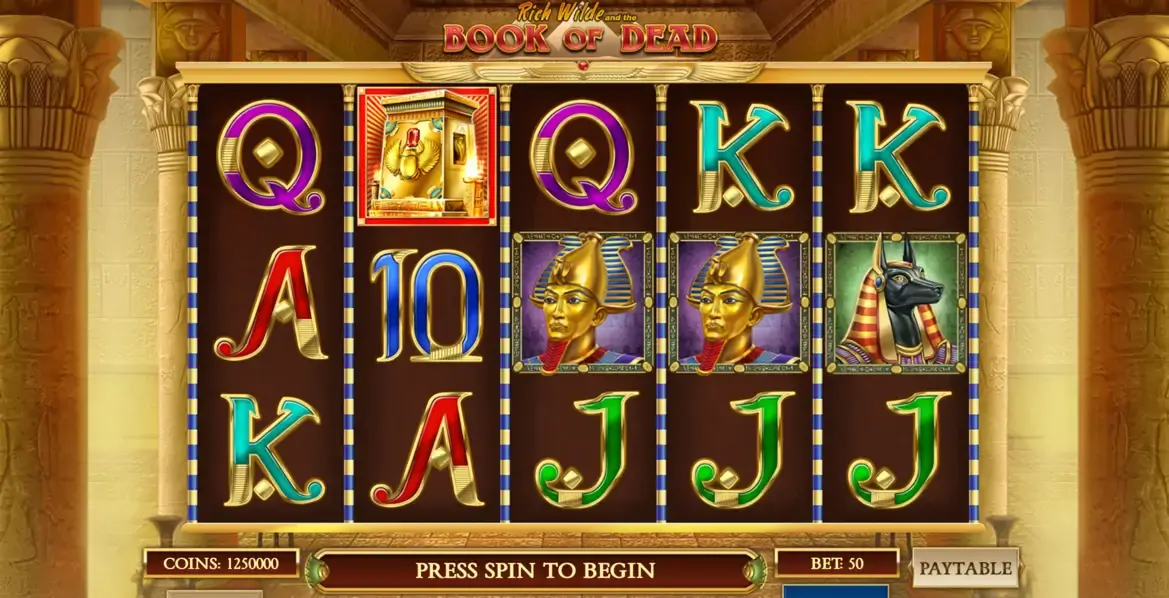 Book of Dead from Play'n GO high volatility slots