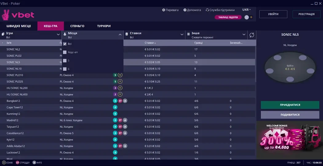 Один на один на ВБет