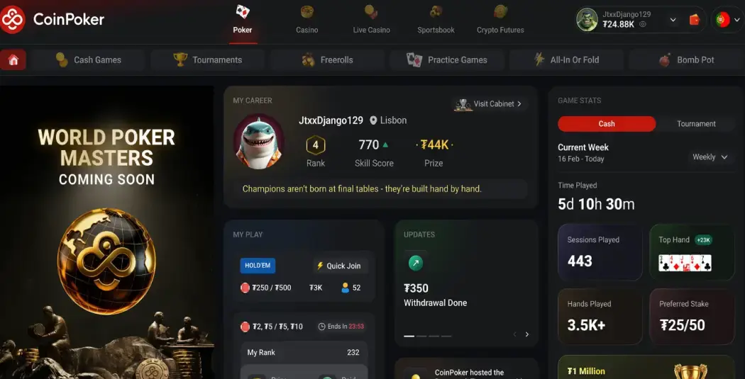 Coin Poker покерний софт Coin Poker клієнт