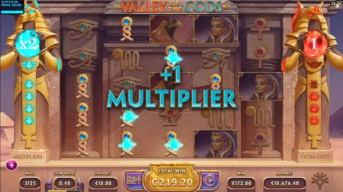 Бонусні ігри в Valley of the Gods