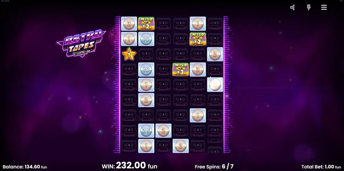 Бонусні раунди в Retro Tapes